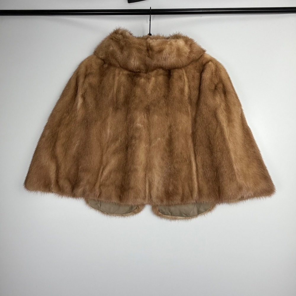 Vintage Cain Sloan Nashville Custom Mink Mobwife Old Hollywood Glamour Caplet - Picture 9 of 11